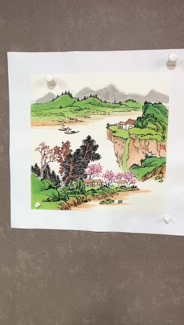 绘画8王义清34*34山水作品