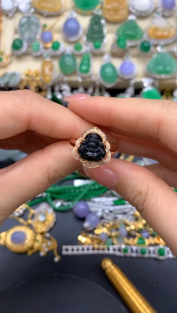 【闪购商品】翡翠戒指18K金镶嵌346-中国好珍宝