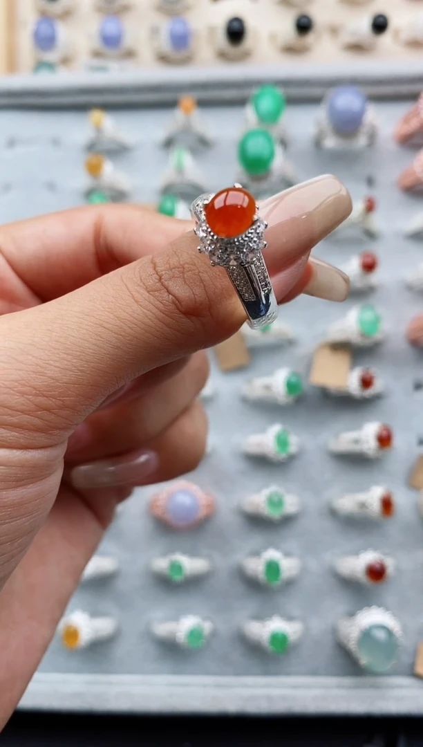 翡翠戒指未镶嵌缅甸天然A货翡翠111   10-5