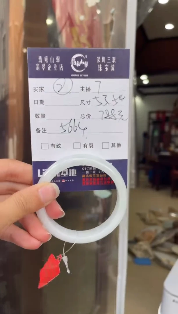 未镶嵌手镯翡翠Q 54正圈 5664
