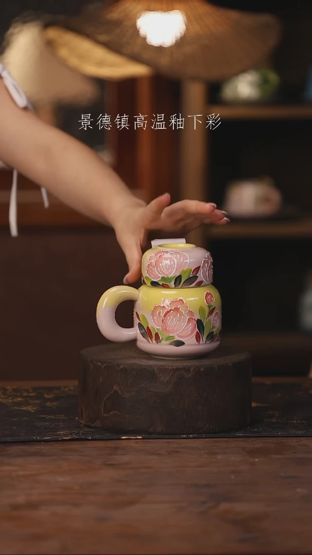 陶瓷景德镇高温釉下手绘陶瓷156