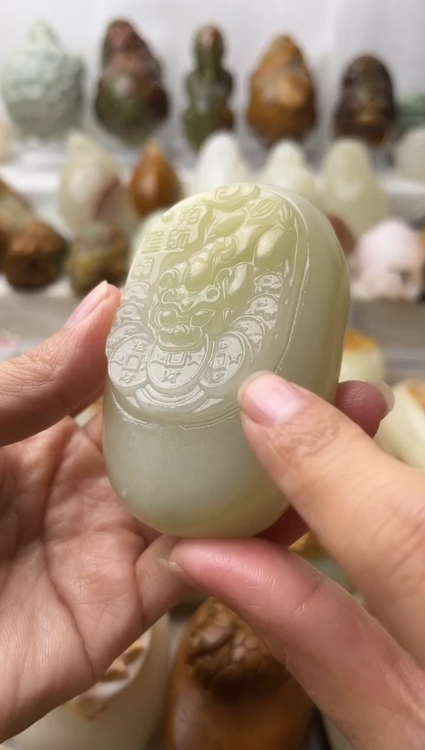 石材方解石棉纹正常不退换貔貅