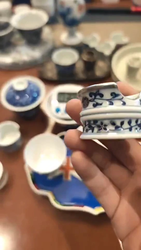 陶兰*青花茄托无包装不退换3