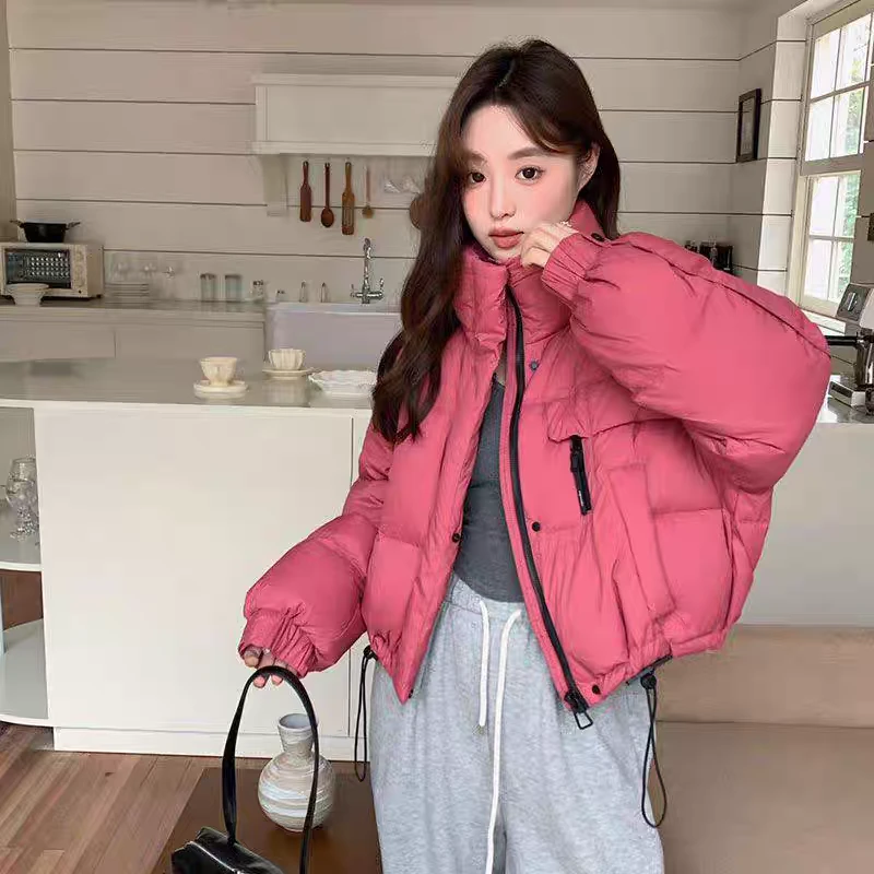 短款立领，羽绒服韩版时尚小个子加厚冬季保暖外套