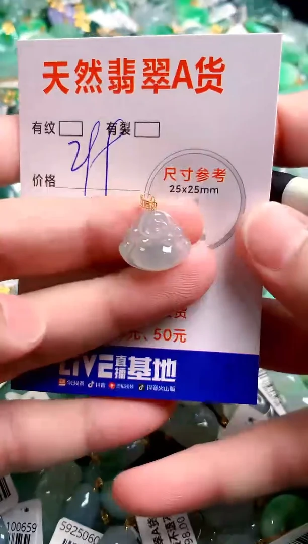 翡翠18K金镶嵌颈饰0700709244