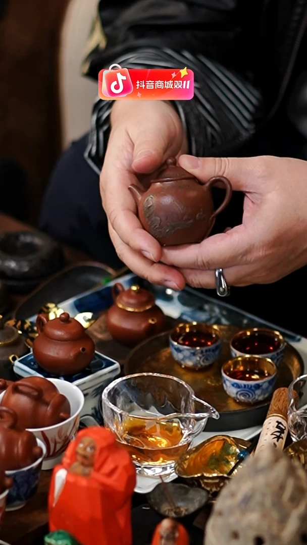 闪购15 55CC 泥绘小茶壶功夫茶道具