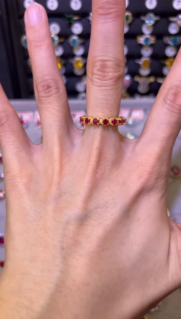 【闪购商品】红宝石戒指银S925镶嵌0000