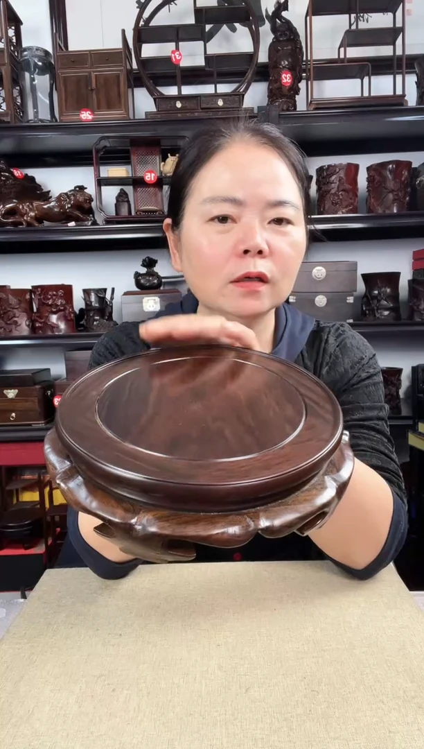 木18旋转黑老李红木工艺品