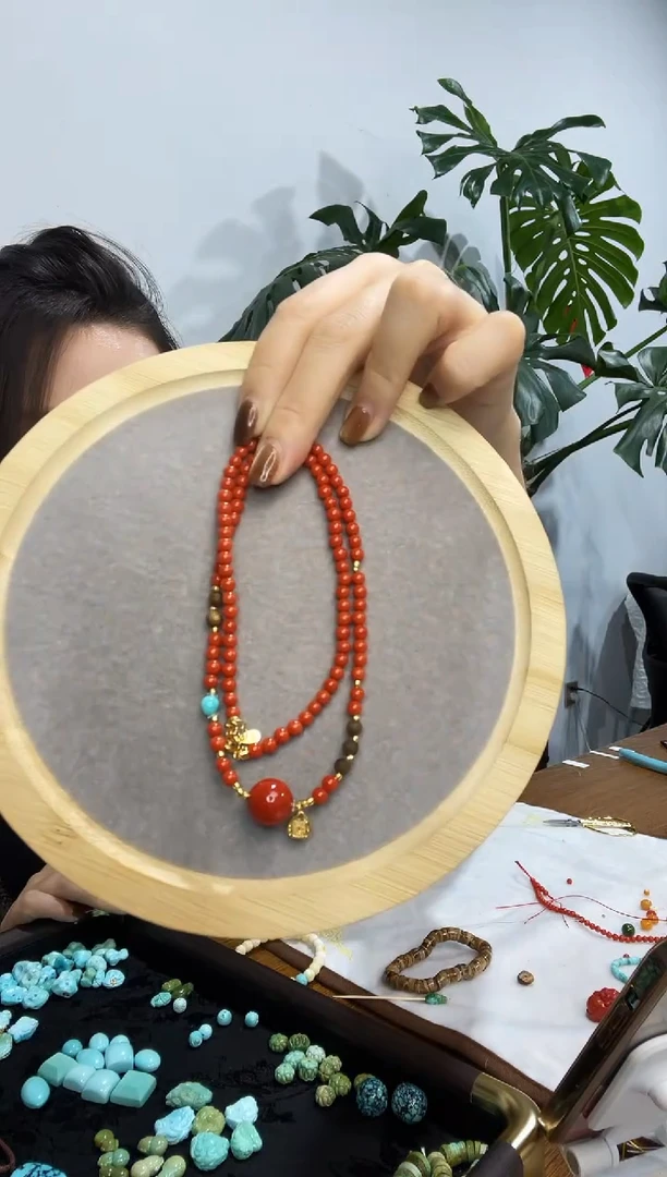 颈饰未镶嵌南红玛瑙小米项链