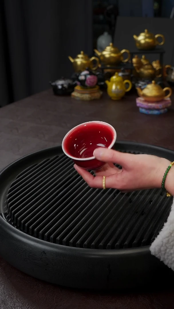 【闪购商品】杯【宜景窑郎红】元宝主人杯