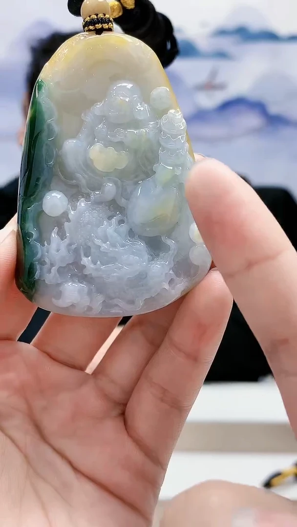 未镶嵌定制翡翠5060lr-毛货挂件17