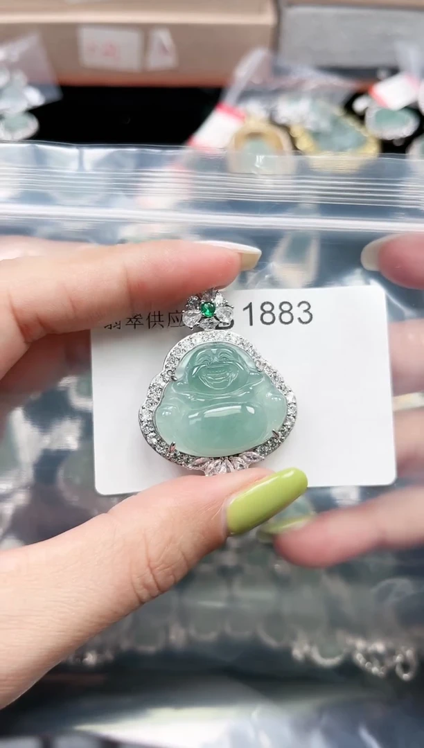 【闪购商品】翡翠颈饰未镶嵌1883赠皮绳