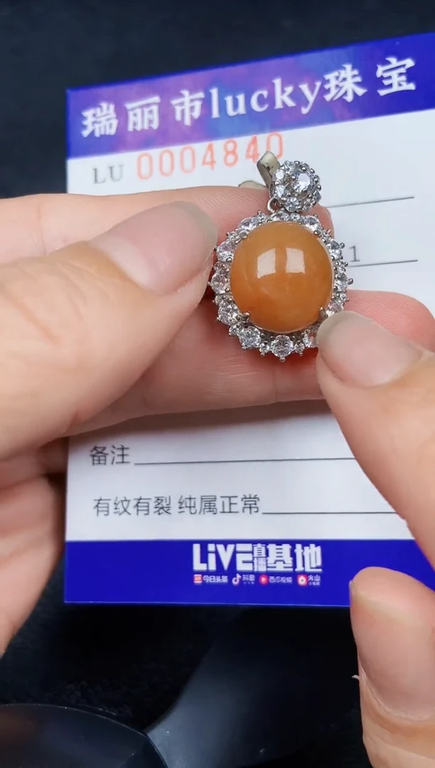 翡翠银S925镶嵌颈饰4840