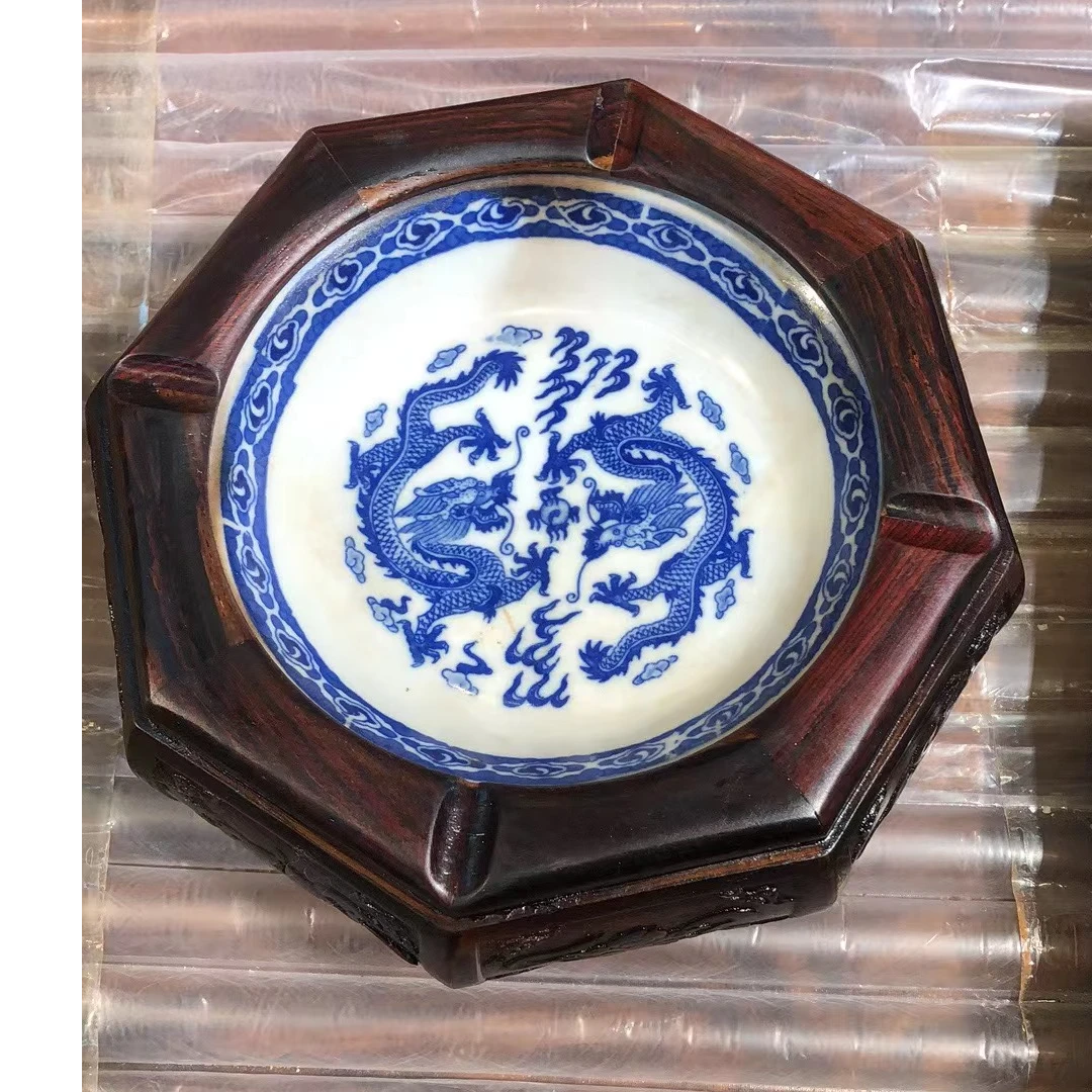 大红酸枝   烟灰缸  笔洗  直径  14公分