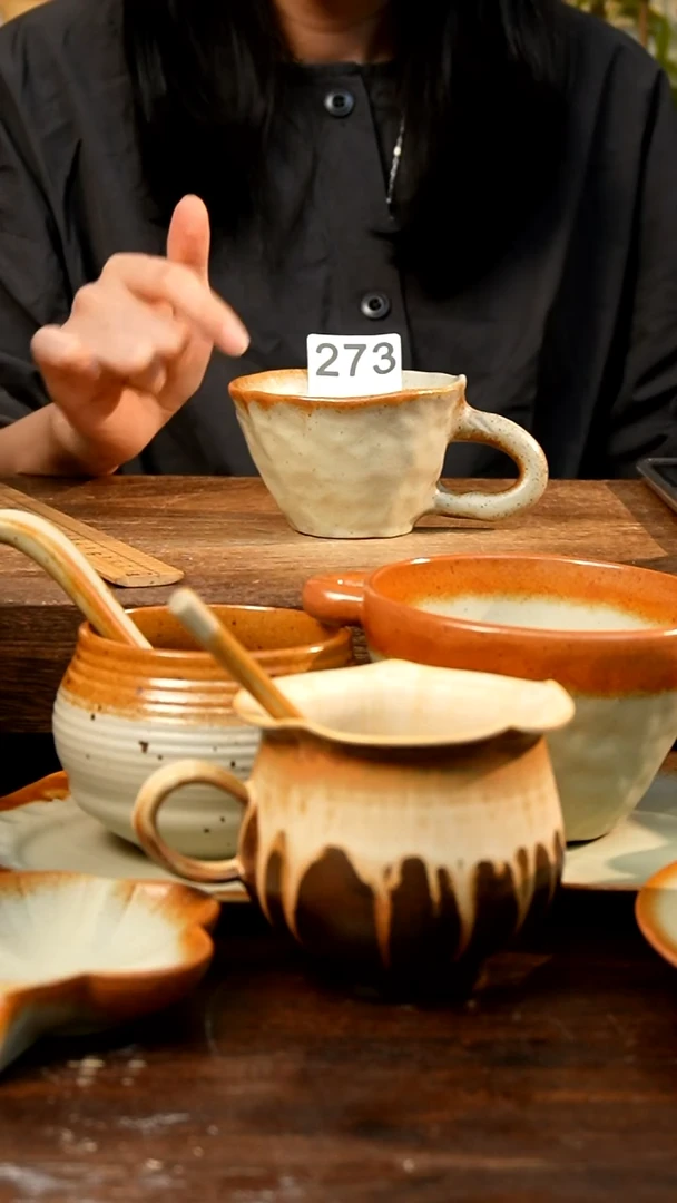 盘高颜值粗陶餐具限时抢购