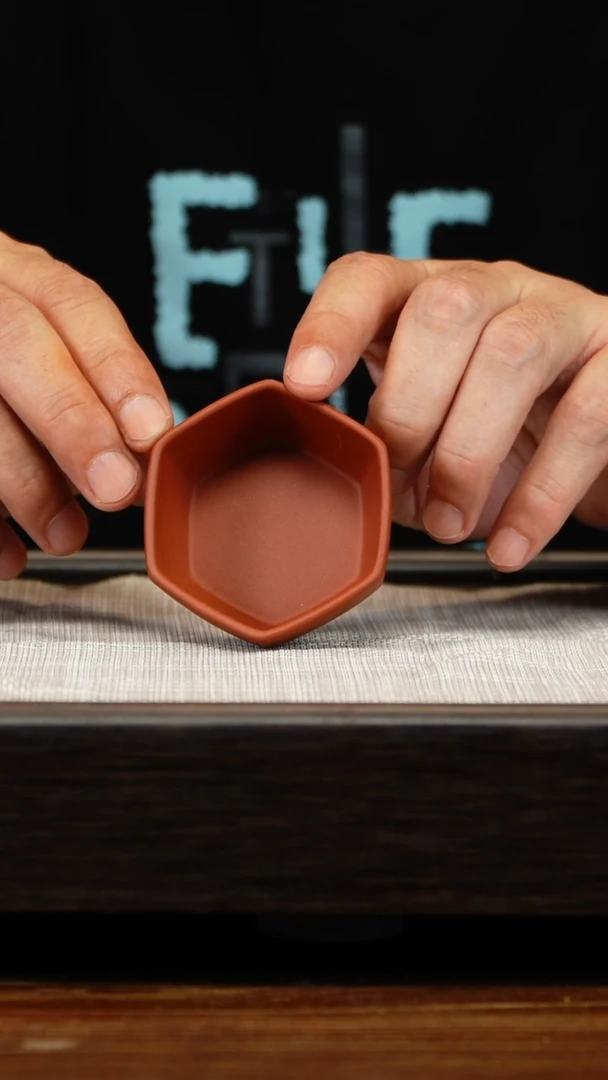 茶壶紫砂紫泥六方杯