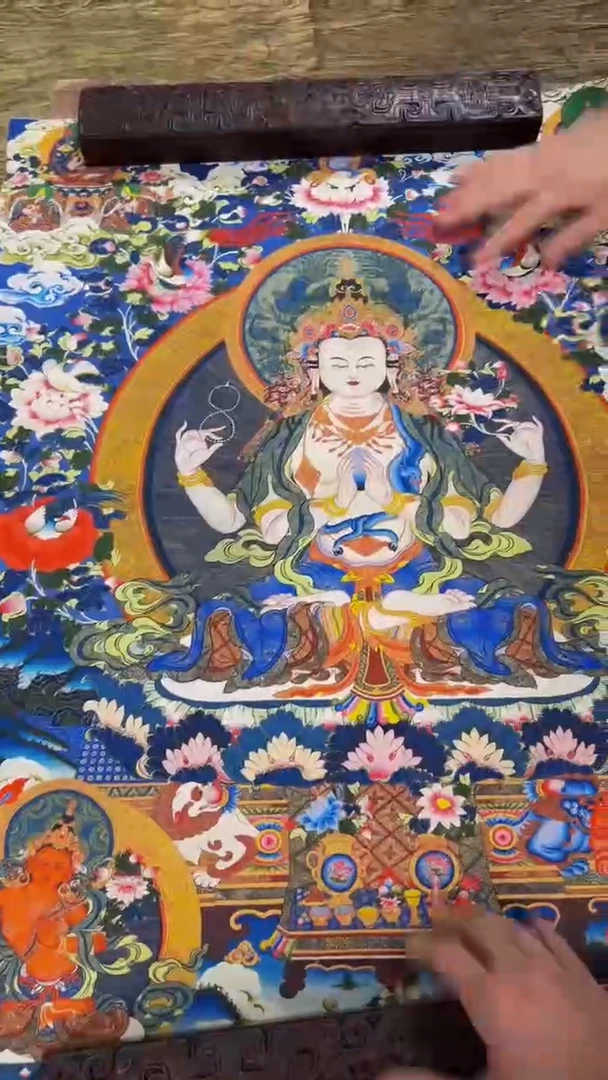 装裱画精品手绘唐卡链接--A1-42