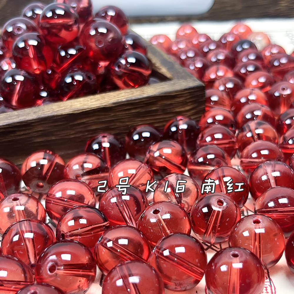 【卡16定制高透仿水水】 玻璃珠珠diy手串 自选颜色