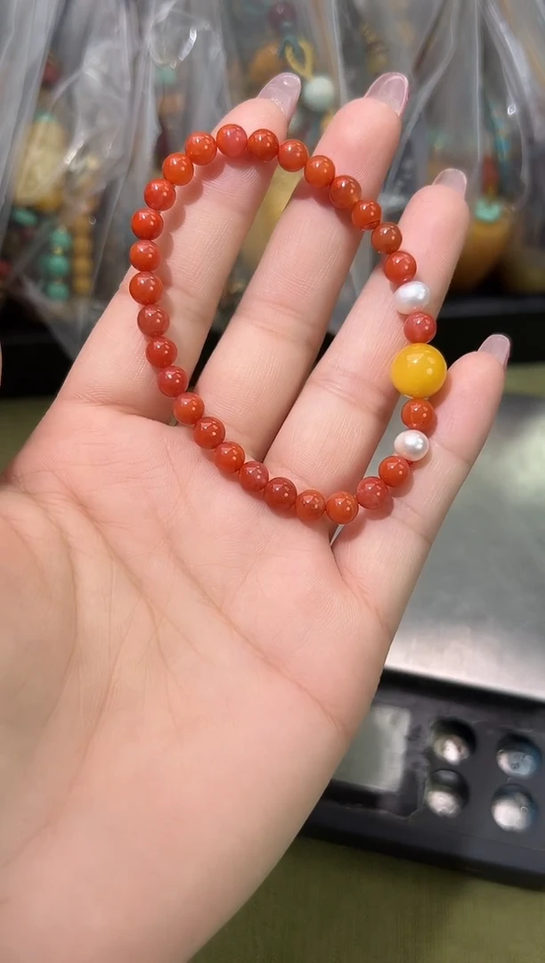 裸石琥珀未镶嵌天然琥珀蜜蜡手链