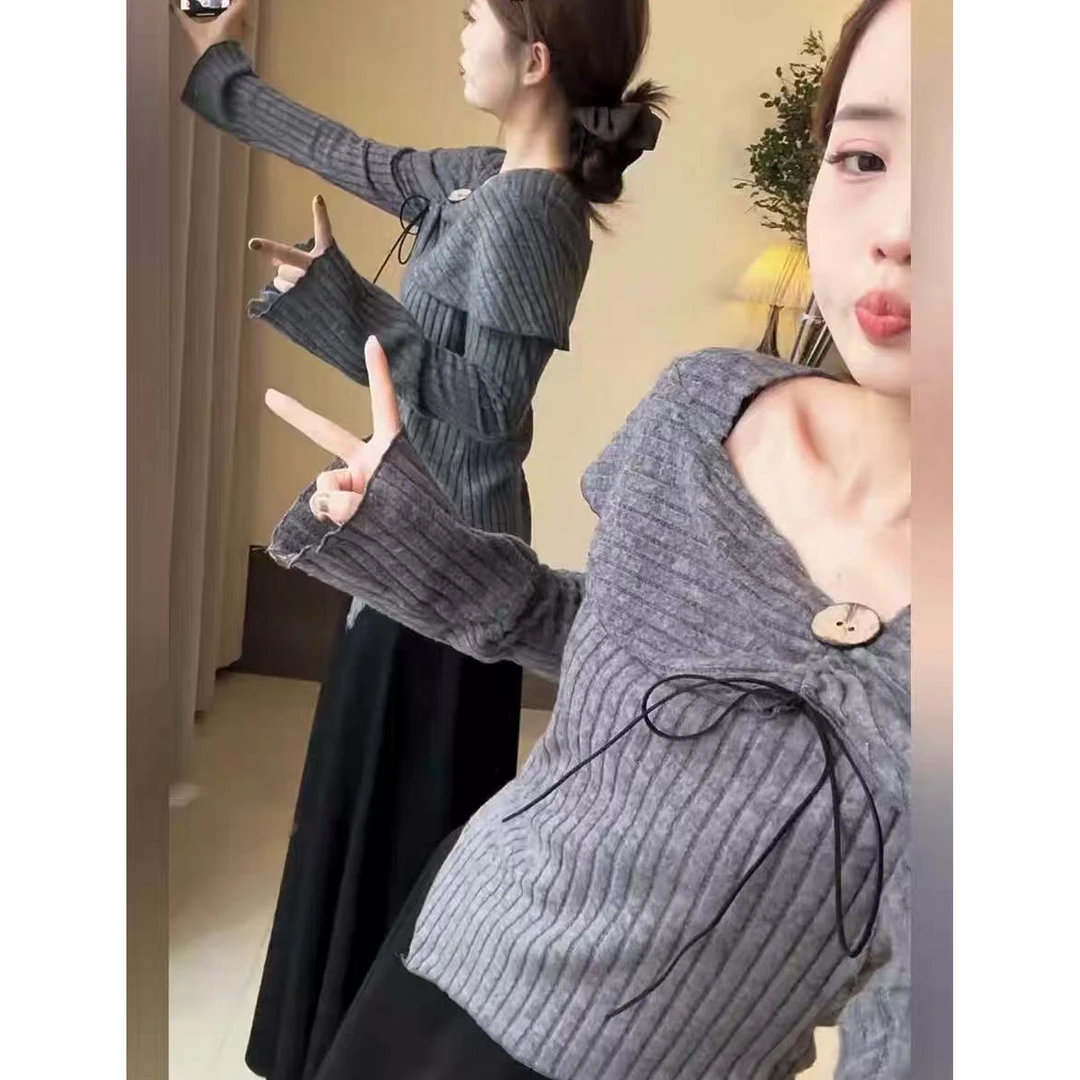 王永家~5220新款不规则衫气质法式磨毛坑条小衫