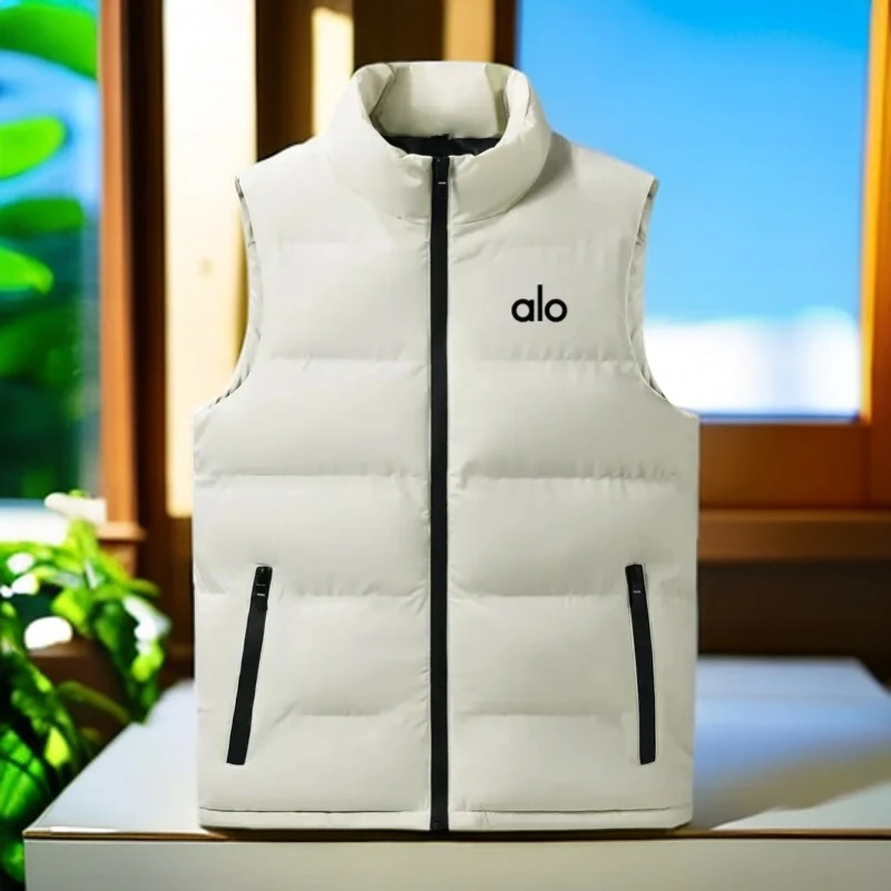 alo轻奢秋冬保暖男女同款情侣立领坎肩背心棉服马甲棉衣外套暖背
