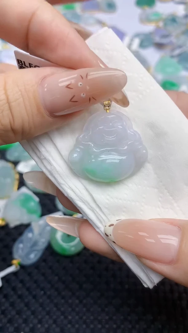 翡翠18K金镶嵌颈饰298    天然翡翠A货