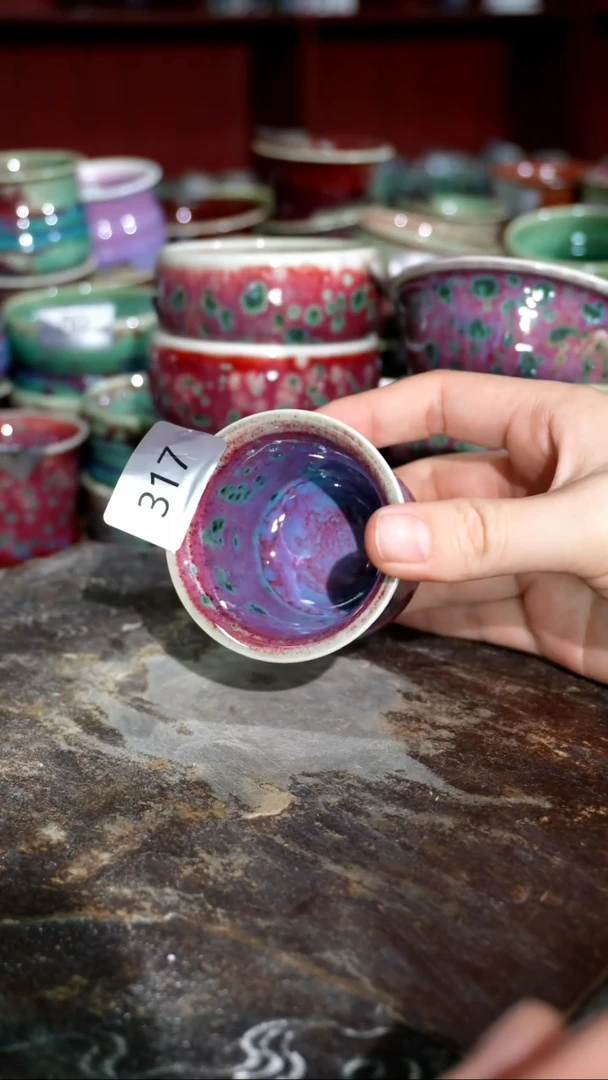 摆件精品窑变钧瓷茶器