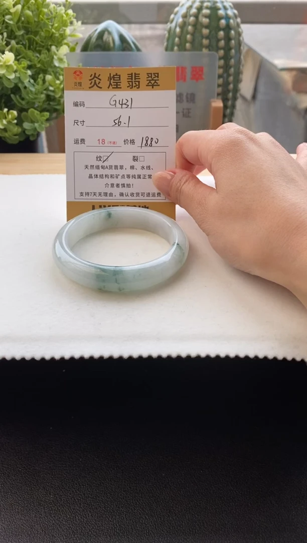 未镶嵌手镯翡翠56圈口 编码 G431