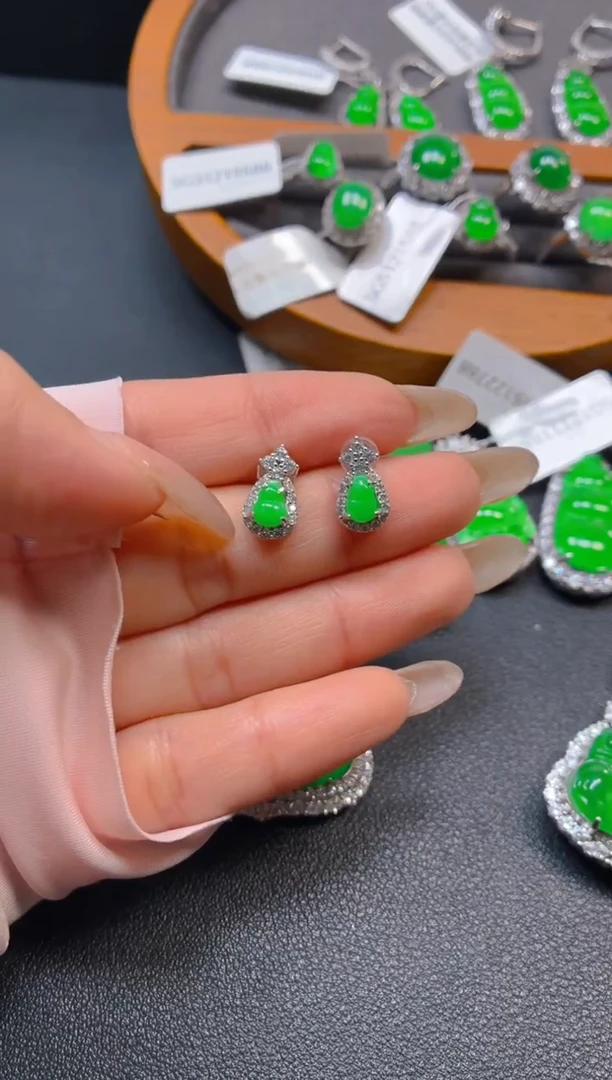 吊坠(不含链)银S925镶嵌翡翠1