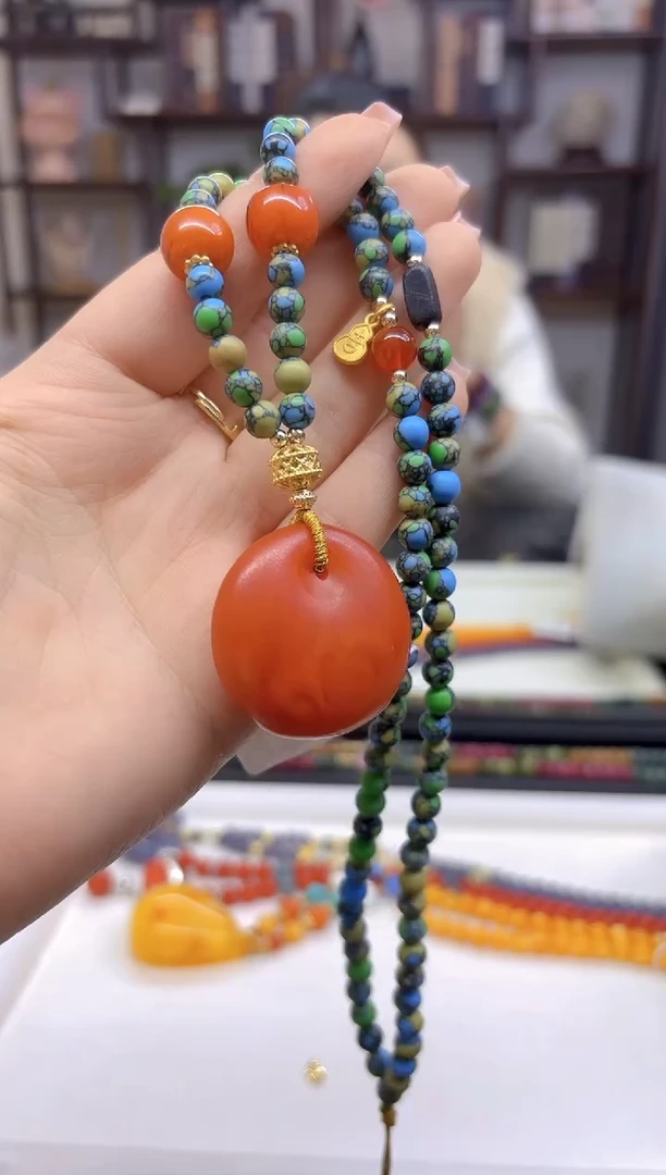 【闪购商品】蜜蜡毛衣链未镶嵌M12