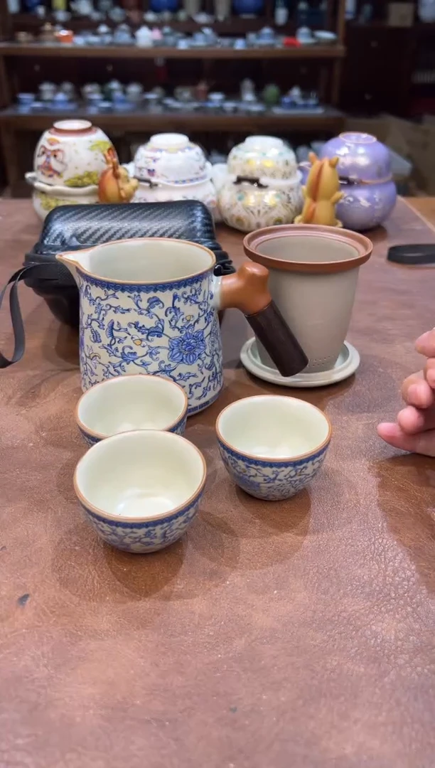 真的很便宜会开片的旅行茶具