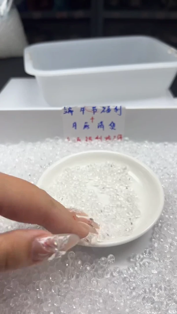 未镶嵌颈饰水晶W900白水切面算盘6mm*50颗
