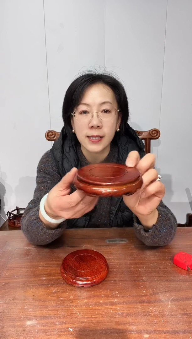 木买一送一非花整木红圆11*12*2.6