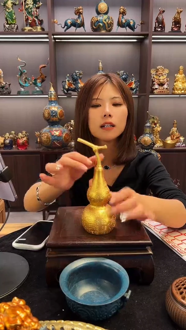 黄铜微瑕 18cm百福葫芦  （3号）