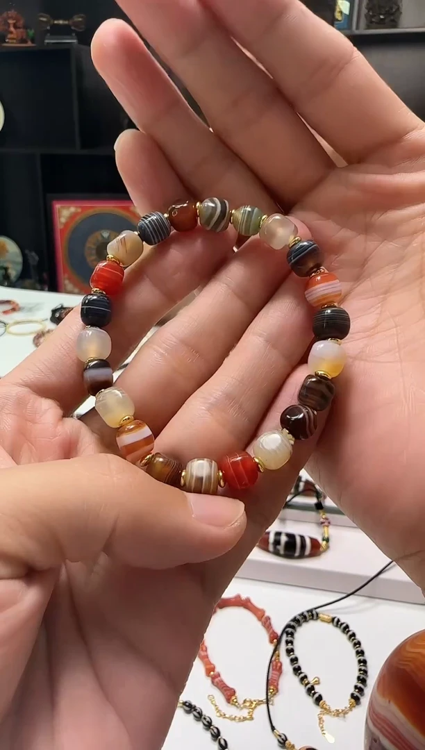 未镶嵌手串玛瑙/玉髓1102-40-多样性发货