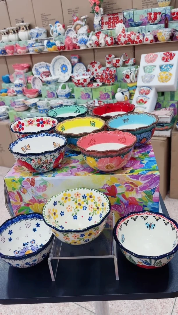 瓷5英寸花边碗十个