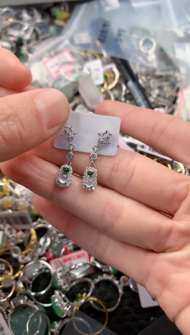 银S925镶嵌戒指翡翠555   5