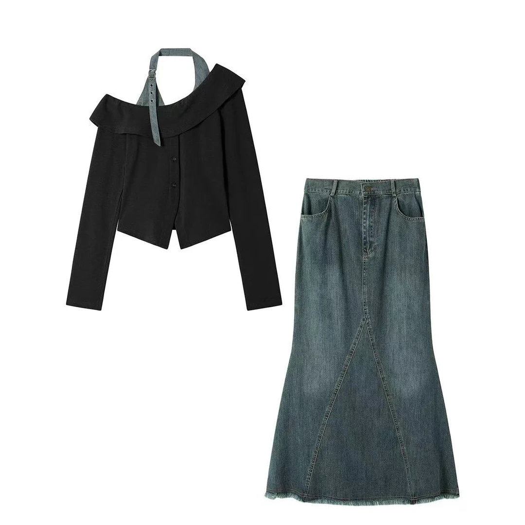 【婷婷专属】D1F36386B 春季女士两件套装