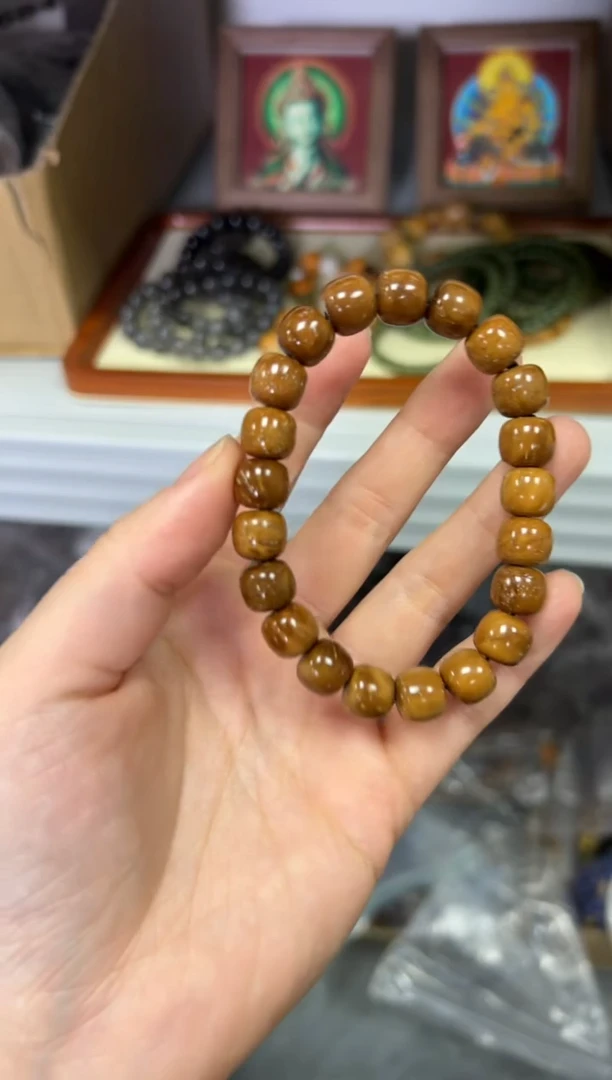 【闪购商品】库克吊坠库克菩提素圈桶珠手串10MM