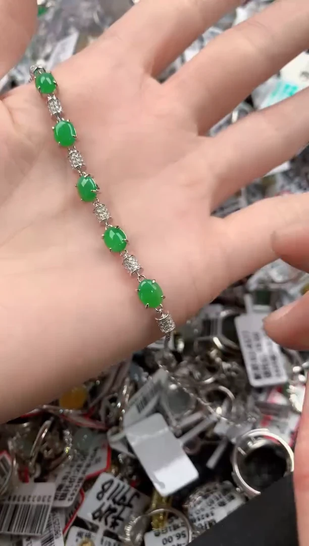 银S925镶嵌戒指翡翠888-----3