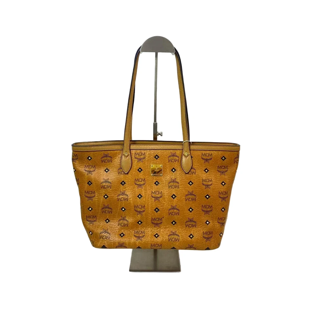 95新 MCM 干邑色老花单肩托特包 2506M013