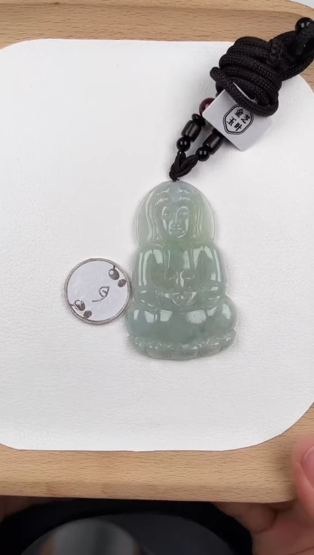 颈饰未镶嵌翡翠翡翠Y5A087绿大观音孤+多样性发其一