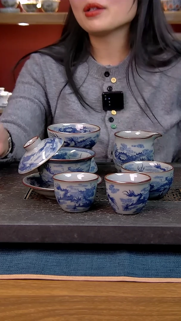 简装家用款6件套 老陶泥开片纹陶瓷茶具