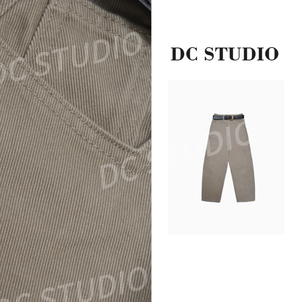 DC STUDIO【拿铁】2024冬季新款加厚时尚休闲百搭保暖牛仔裤1
