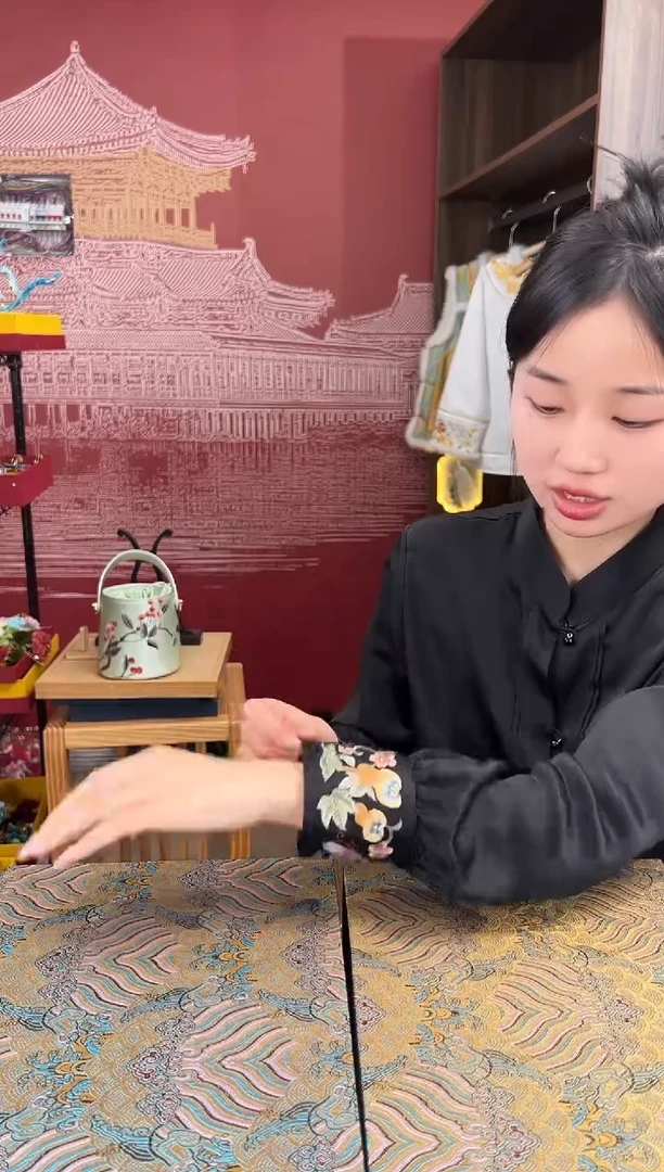 【闪购商品】刺绣XXL 苏绣手工刺绣100桑蚕丝衬衫