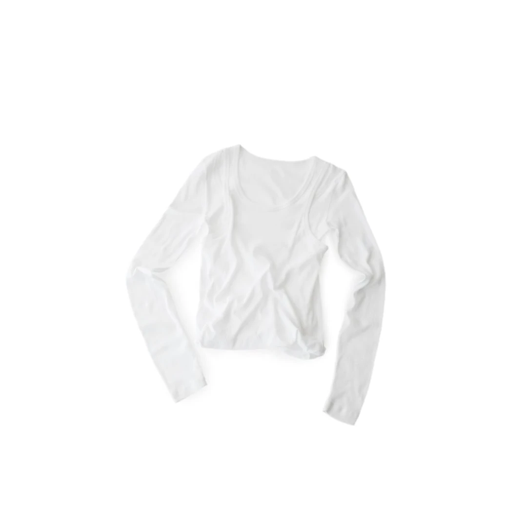 【MANZANILLA】新品25春夏假两件U领T