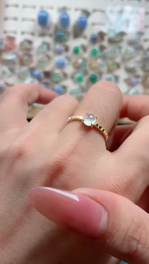 银S925镶嵌戒指翡翠.