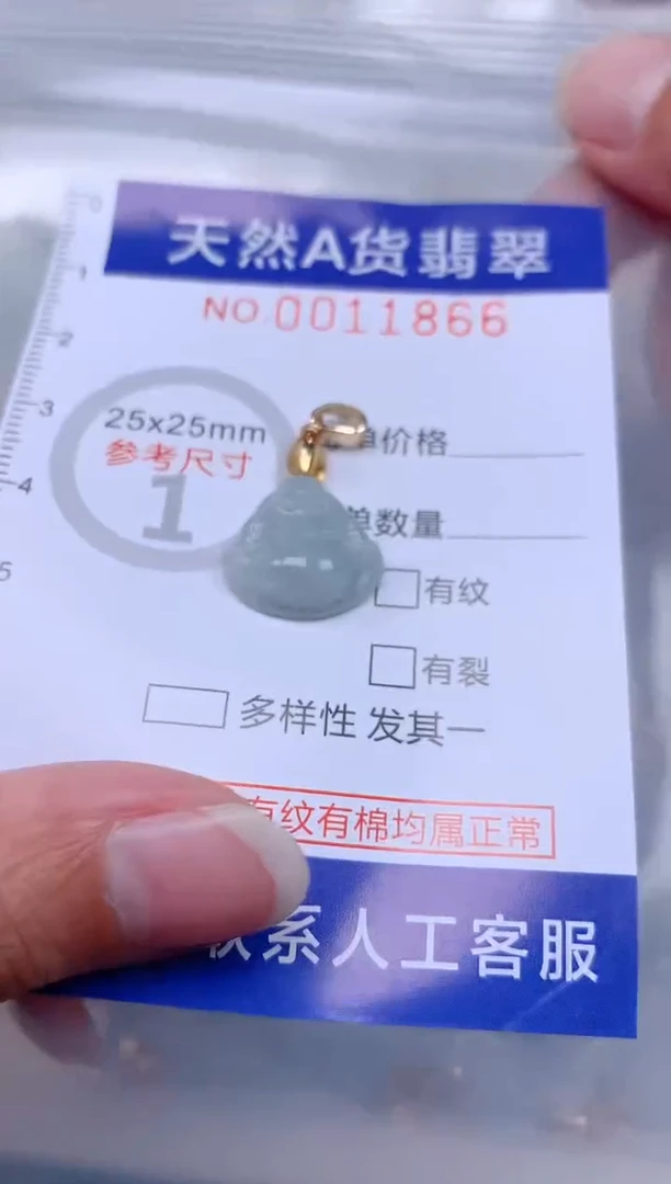 翡翠未镶嵌吊坠(不含链)1