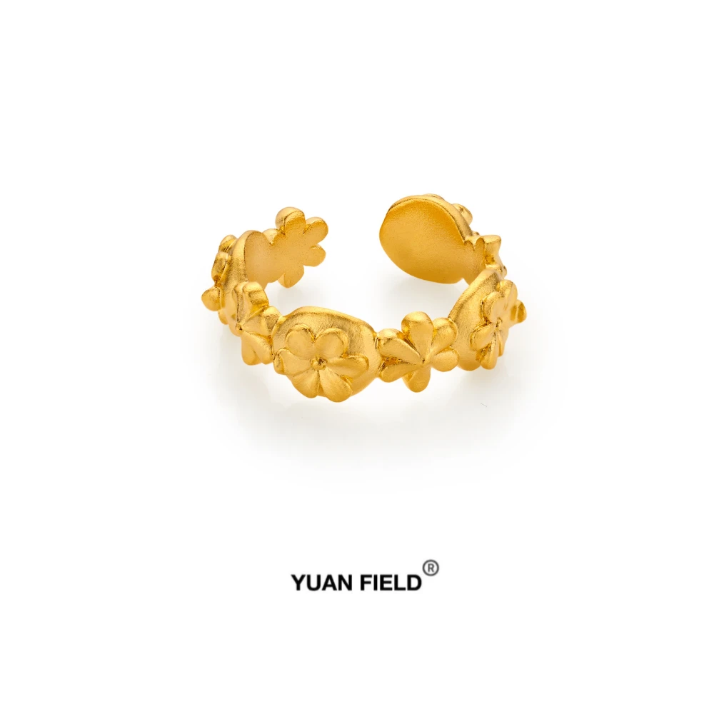 YUAN FIELD 黄铜戒指 【郁可唯同款】生长系列 花束戒指 喷砂哑光