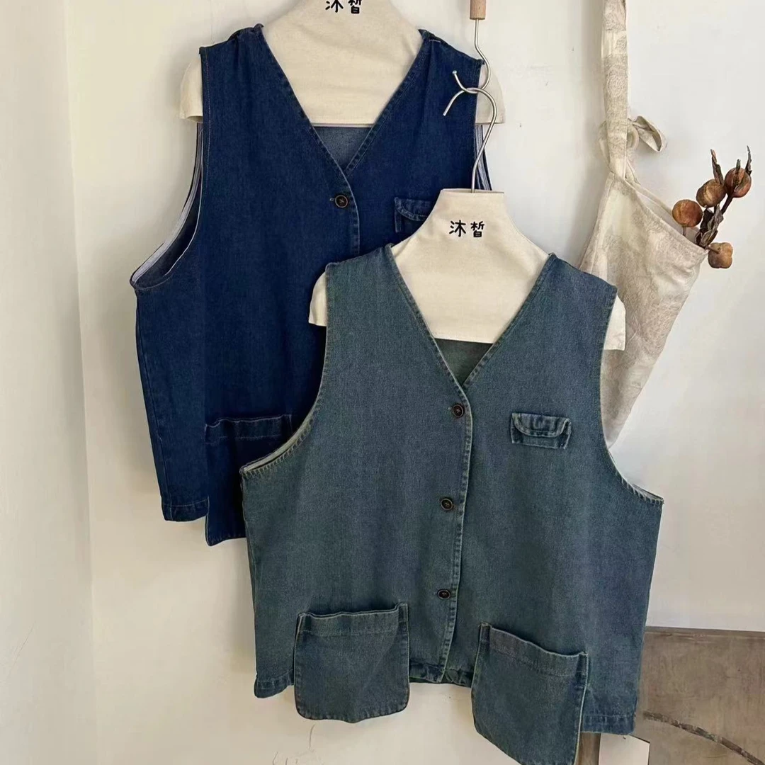 33推荐 MX#5033 日系牛仔马甲 01-09 K